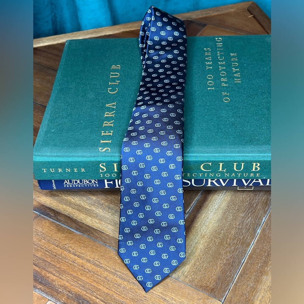 Gucci Running GG Logo Silk Jacquard Tie